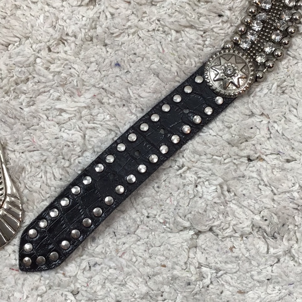 Furla leather and rhinestone western belt M - Picture 5 of 13